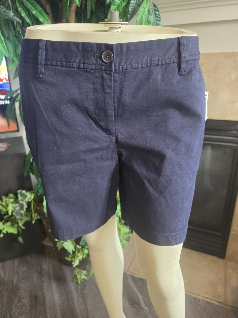 Talbots Navy 7" Relaxed Chino Shorts